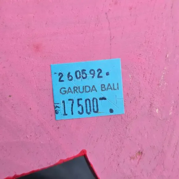 Vintage Balinese Garuda Mask Hand Painted Marked Mythical Ceremonial Wall Art